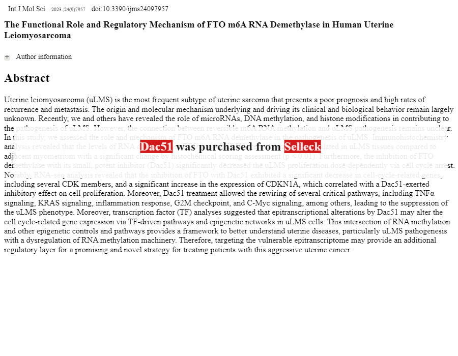 FTO antagonist FTO inhibitor FTO agonist FTO activator