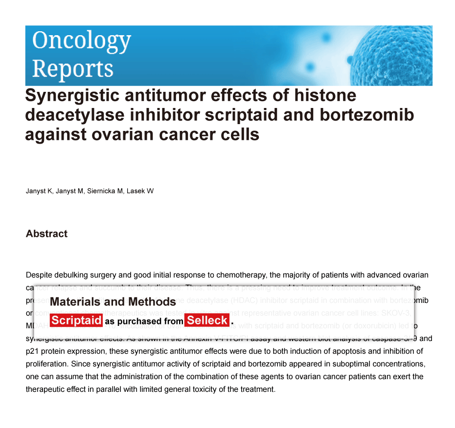 Scriptaid | HDAC 阻害剤