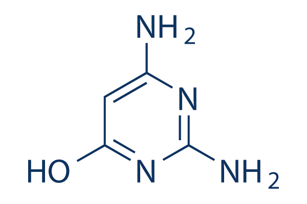 2,4-Diamino-6-hydroxypyrimidine化学構造