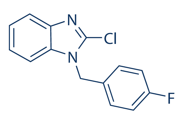 2-Chloro-1-(4-fluorobenzyl)benzimidazole化学構造