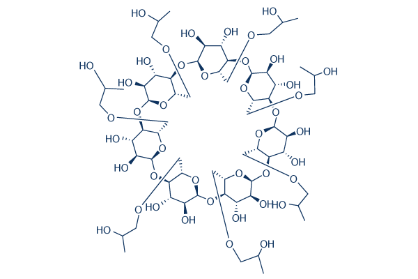 (2-Hydroxypropyl)-β-cyclodextrin (HP-β-CD)化学構造