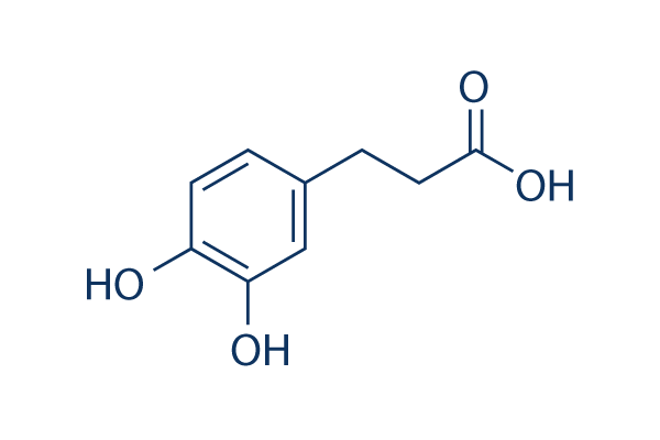 3,4-Dihydroxyhydrocinnamic acid化学構造