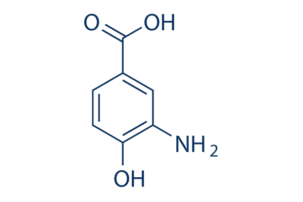 3-Amino-4-hydroxybenzoic acid化学構造