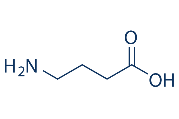 4-Aminobutyric acid (GABA)化学構造