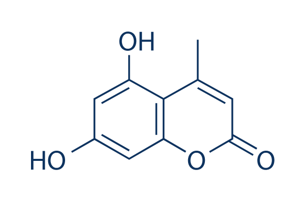 5,7-Dihydroxy-4-methylcoumarin化学構造