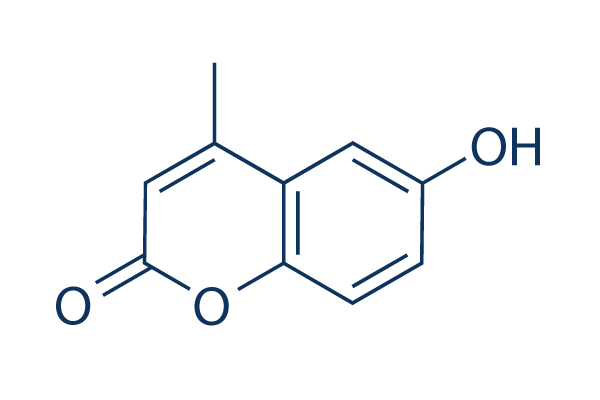6-Hydroxy-4-methylcoumarin化学構造