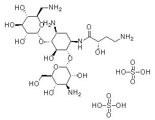 Amikacin disulfate化学構造
