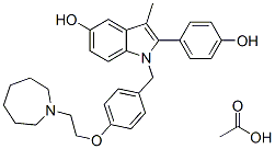 Bazedoxifene acetate化学構造