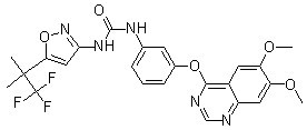 Agerafenib (CEP-32496)化学構造