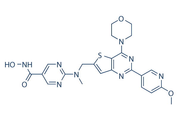 Fimepinostat (CUDC-907)化学構造