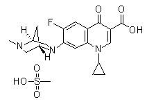 Danofloxacin Mesylate化学構造