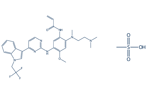 Befotertinib mesylate化学構造