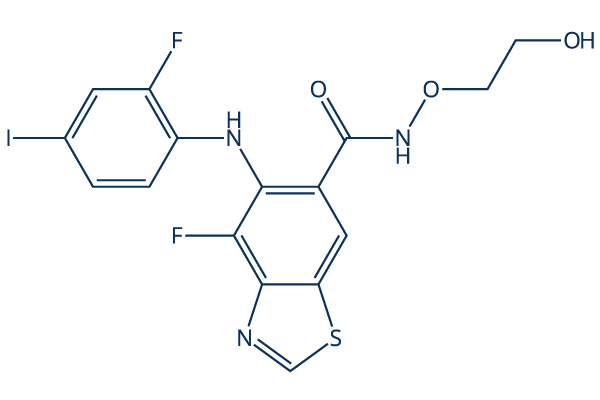 Tunlametinib化学構造