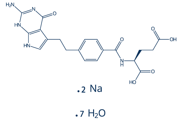 Pemetrexed (disodium heptahydrate)化学構造