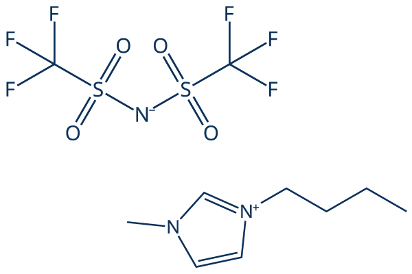 1-Butyl-3-methylimidazolium bis(trifluoromethylsulfonyl)imide化学構造