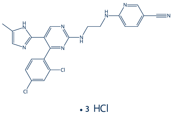 Laduviglusib trihydrochloride化学構造