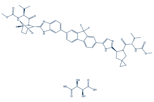 Ledipasvir D-tartrate化学構造