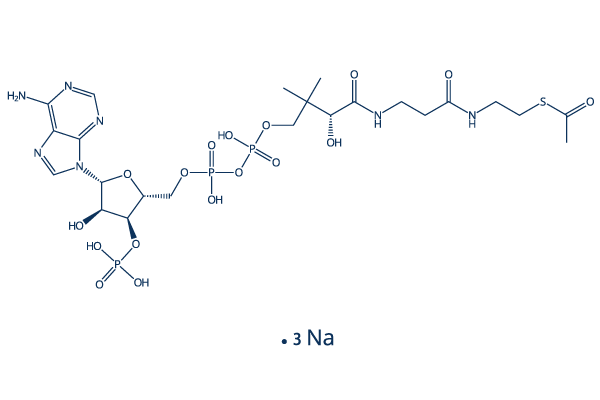 Acetyl Coenzyme A trisodium化学構造