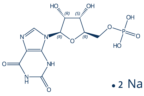 Xanthosine 5'-monophosphate sodium salt化学構造