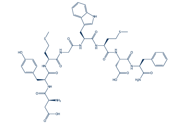 Cholecystokinin Octapeptide, desulfated化学構造