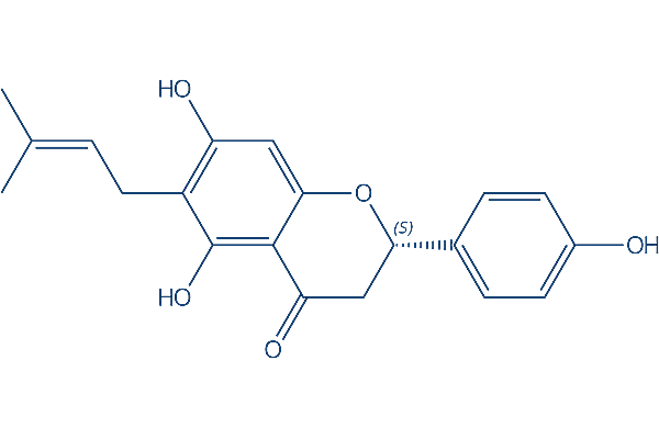 (2S)-6-Prenylnaringenin化学構造