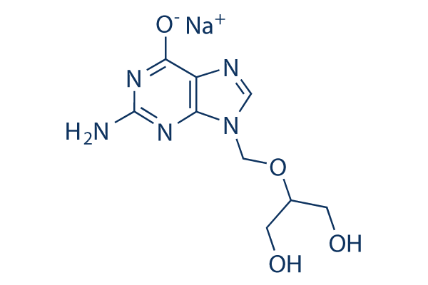 Ganciclovir sodium化学構造