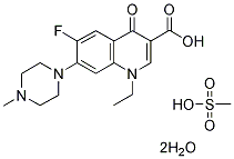 Pefloxacin Mesylate Dihydrate化学構造