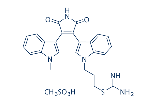 Bisindolylmaleimide IX (Ro 31-8220) Mesylate化学構造