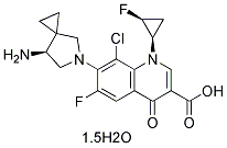 Sitafloxacin Hydrate化学構造