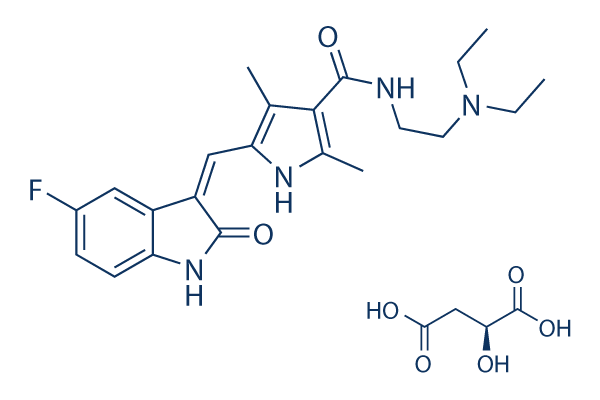 Sunitinib (SU11248) malate化学構造