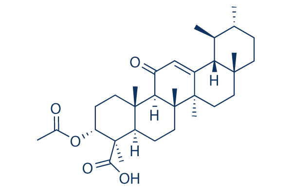 AKBA (3-O-Acetyl-11-keto-β-boswellic acid)化学構造
