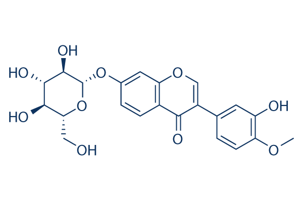 Calycosin-7-O-beta-D-glucoside化学構造