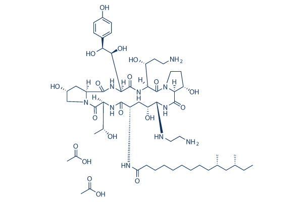 Caspofungin (MK-0991) Acetate化学構造