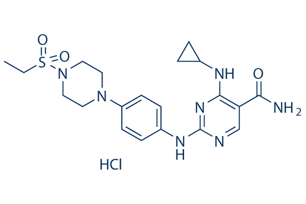 Cerdulatinib (PRT062070) hydrochloride化学構造