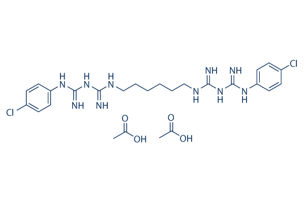 Chlorhexidine diacetate化学構造