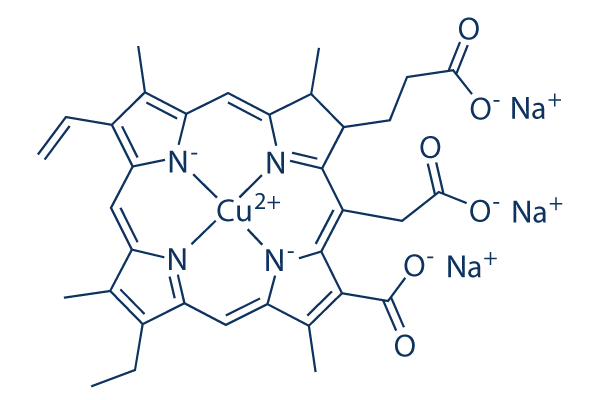 Chlorophyllin (sodium copper salt)化学構造