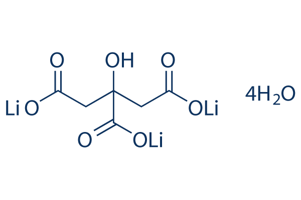 Citric acid trilithium salt tetrahydrate化学構造