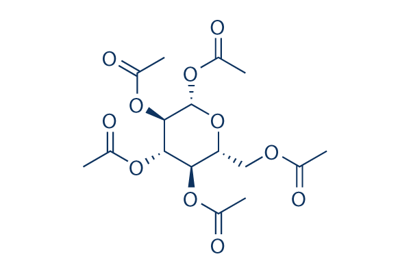 β-D-Glucose pentaacetate化学構造