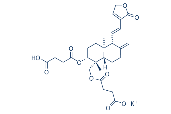 Dehydroandrographolide Succinate Potasium Salt化学構造