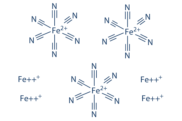 Iron (III) hexacyanoferrate (II)化学構造