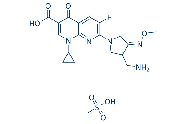 Gemifloxacin mesylate化学構造