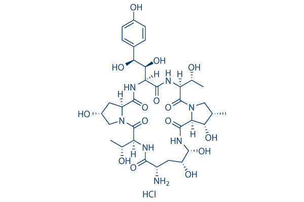 1-[(4R,5R)-4,5-Dihydroxy-L-ornithine]echinocandin B hydrochloride (1:1)化学構造