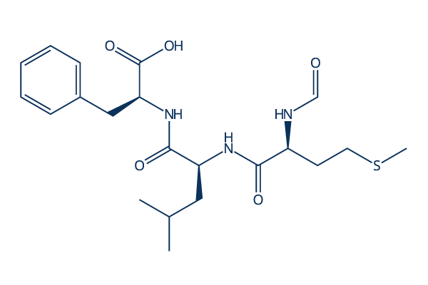 N-Formyl-Met-Leu-Phe (fMLP)化学構造