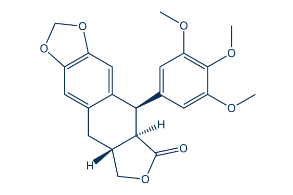 Deoxypodophyllotoxin化学構造