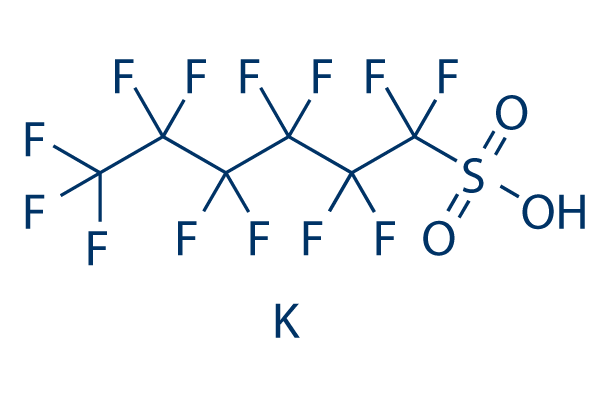 Tridecafluorohexane-1-sulfonic acid potassium salt化学構造