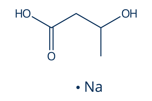 DL-beta-Hydroxybutyric acid sodium salt化学構造