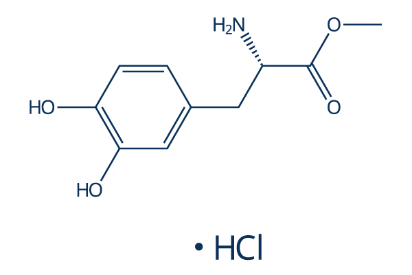 L-3,4-Dihydroxyphenylalanine methyl ester hydrochloride化学構造