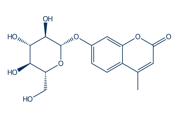 4-Methylumbelliferyl beta-D-glucopyranoside化学構造