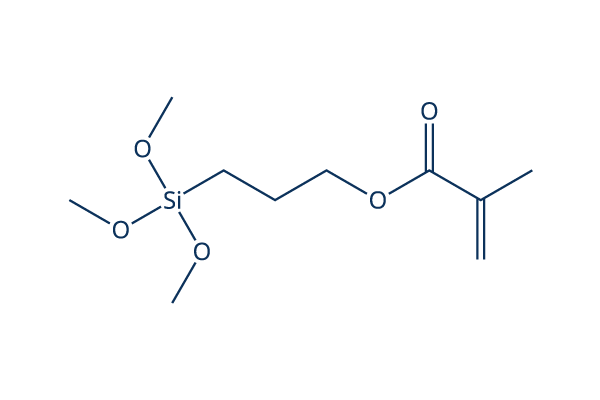 3-(Trimethoxysilyl)propyl methacrylate化学構造