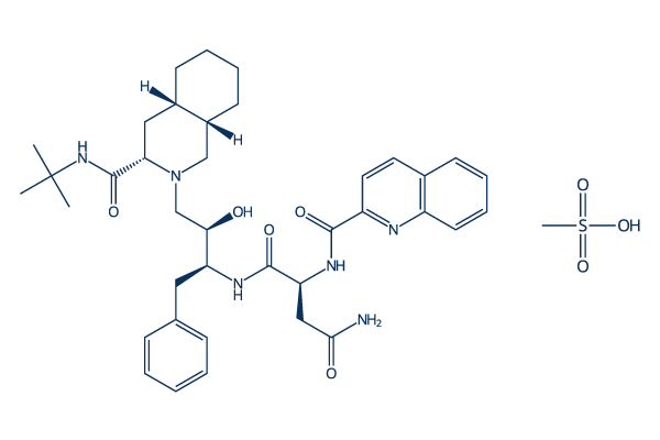 Saquinavir Mesylate化学構造